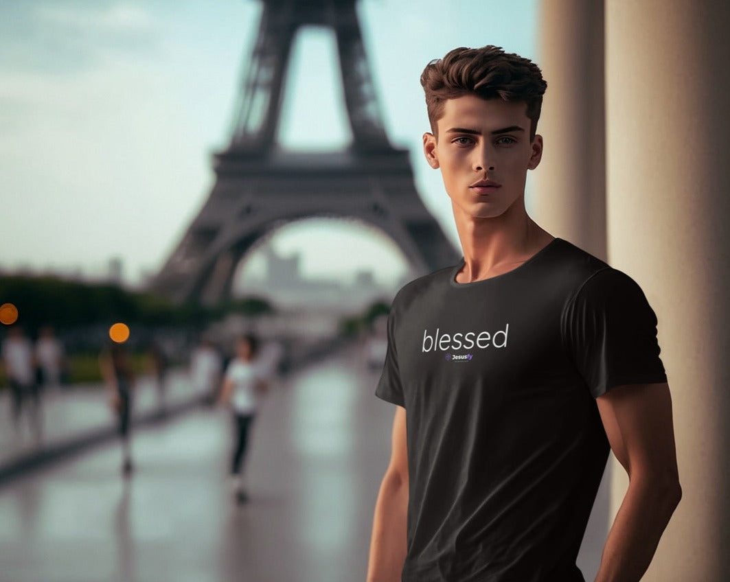 Camiseta Masculina Blessed Jesusfy