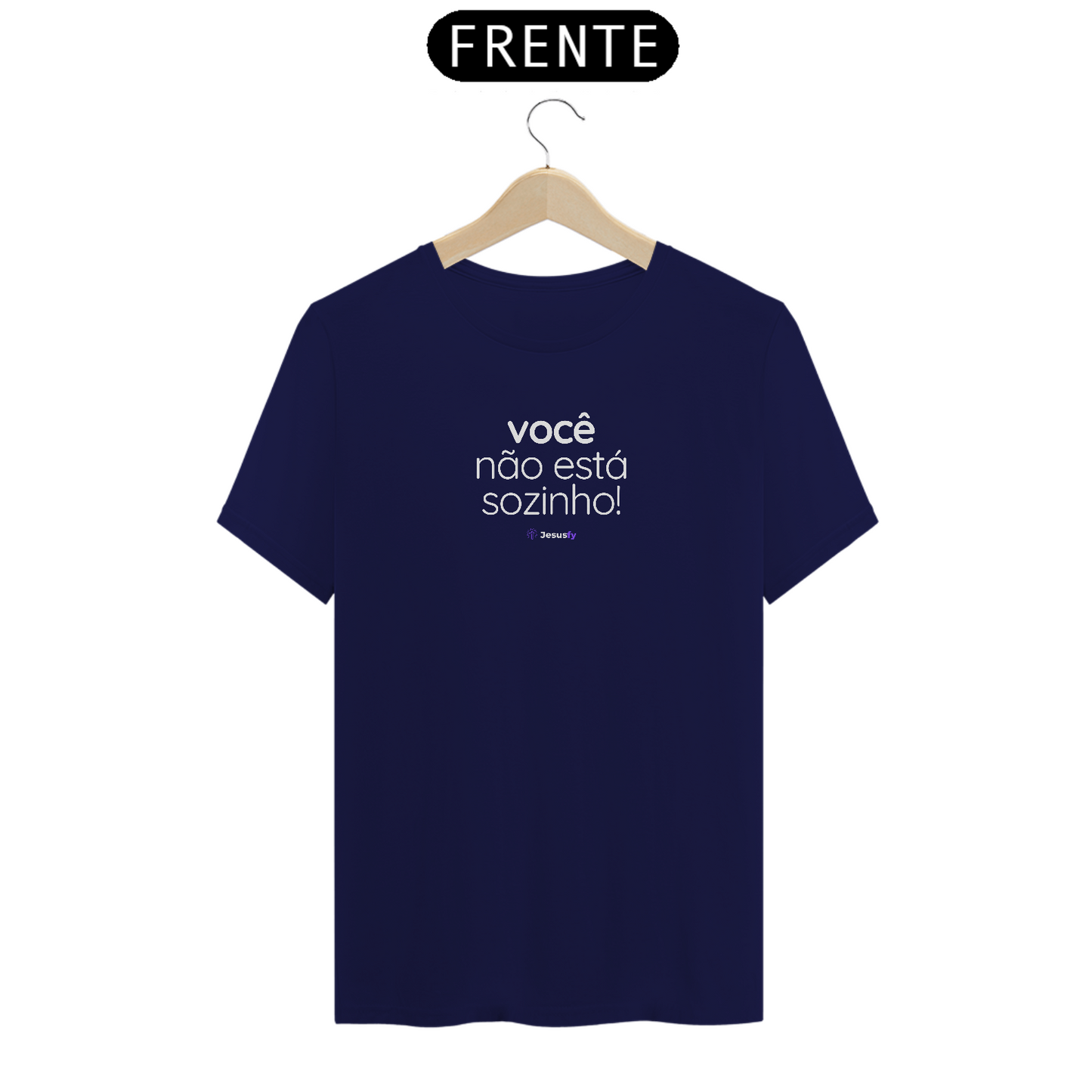 Camiseta Você Não Está Sozinho Jesusfy - Escura