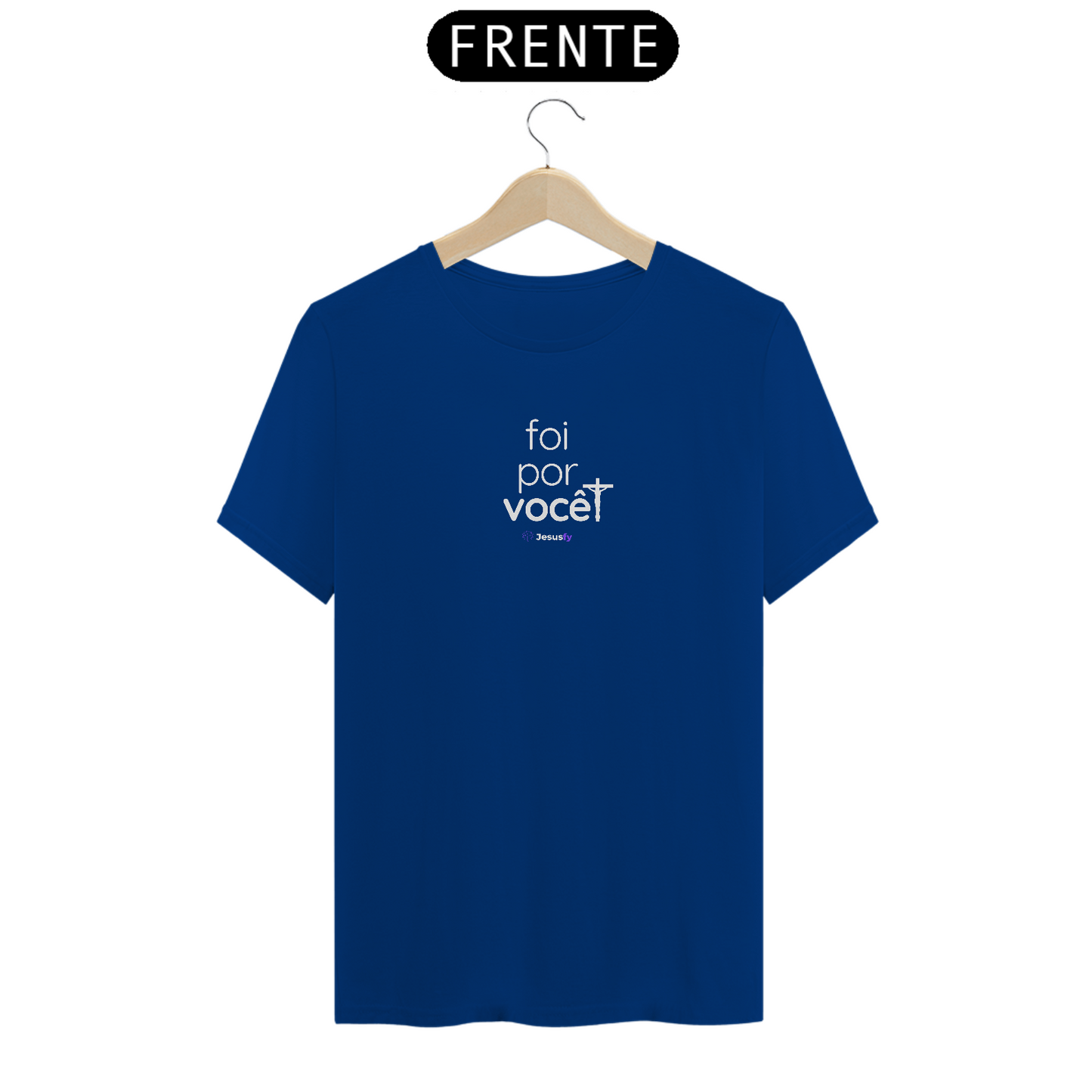 Camiseta Foi por Você Jesusfy - Escura