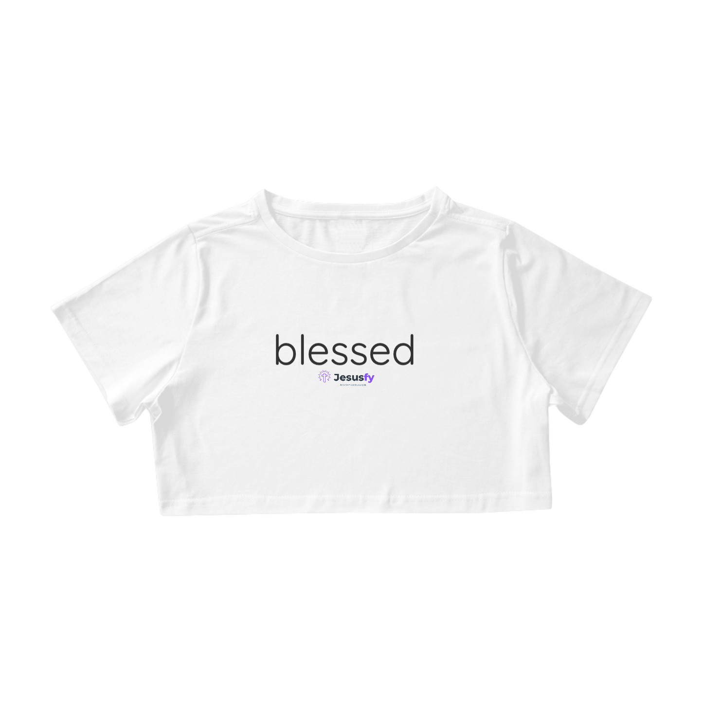 Croped Feminino Blessed Jesusfy - Branco
