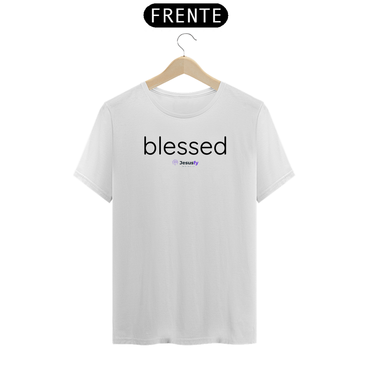 Camiseta Feminina Classica Blessed Jesusfy - Clean