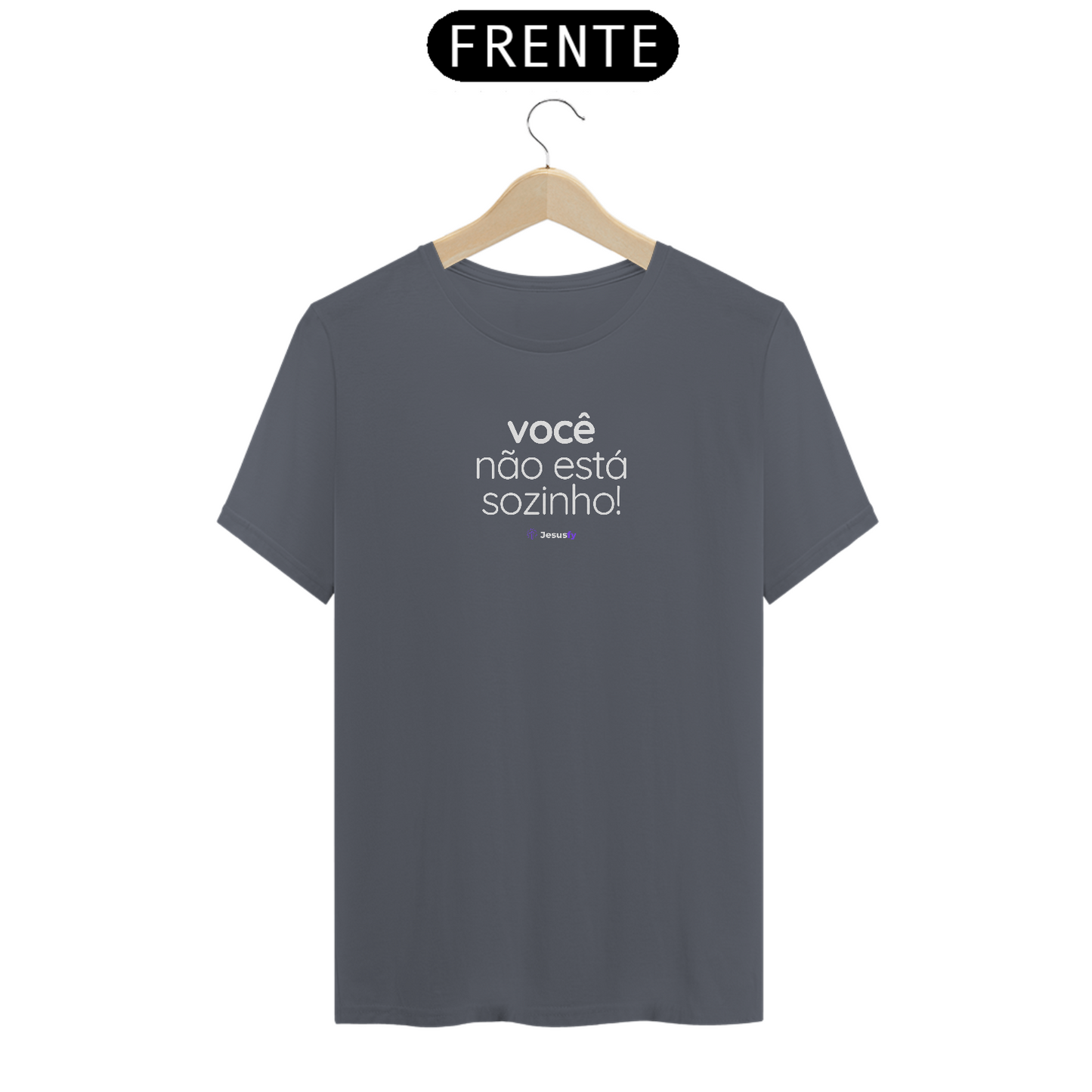 Camiseta Você Não Está Sozinho Jesusfy - Escura