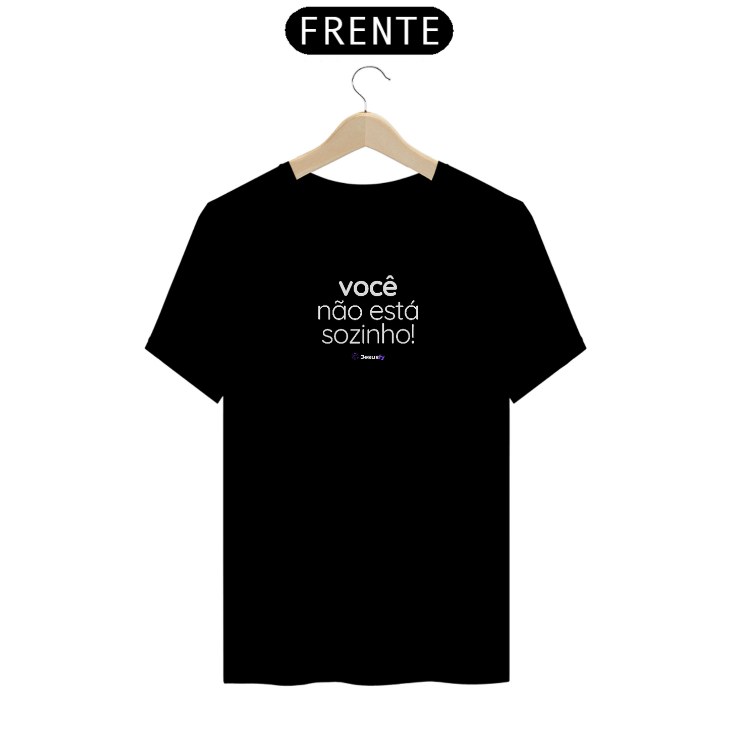 Camiseta Você Não Está Sozinho Jesusfy - Escura