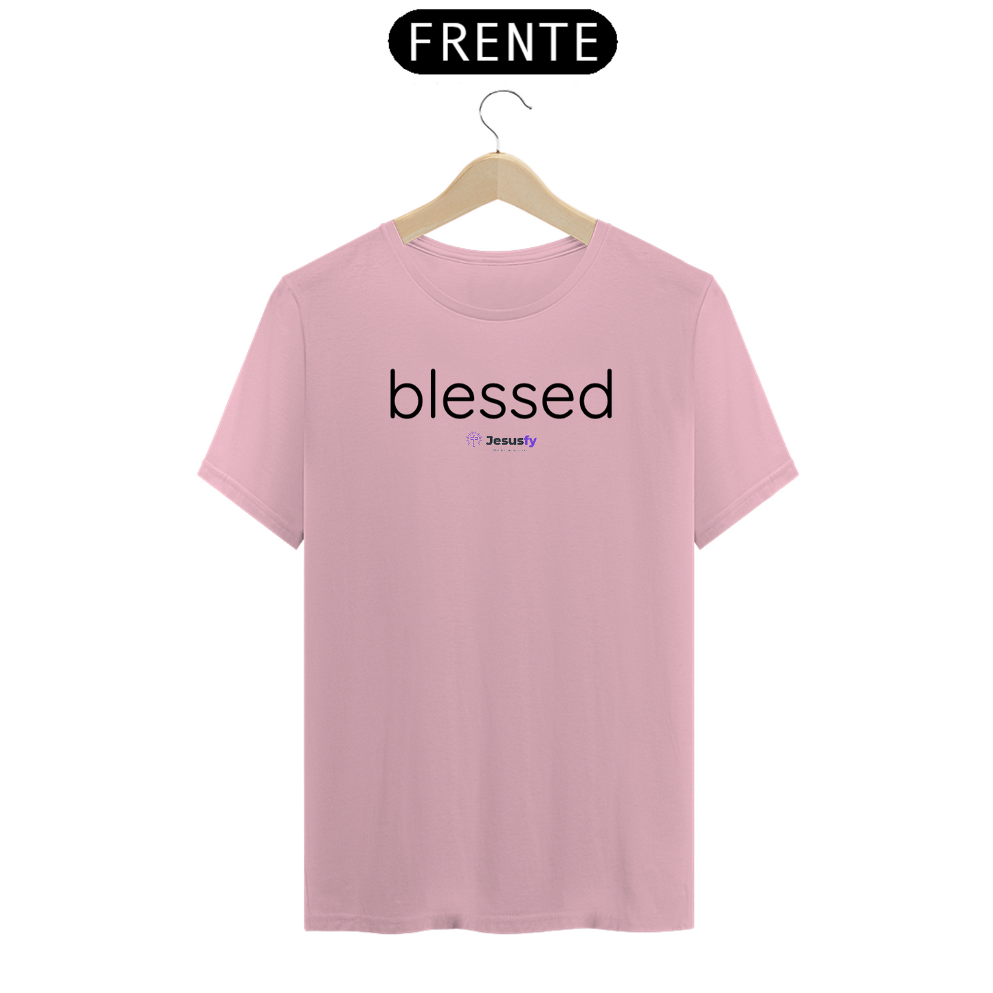 Camiseta Masculina Classica Blessed Jesusfy