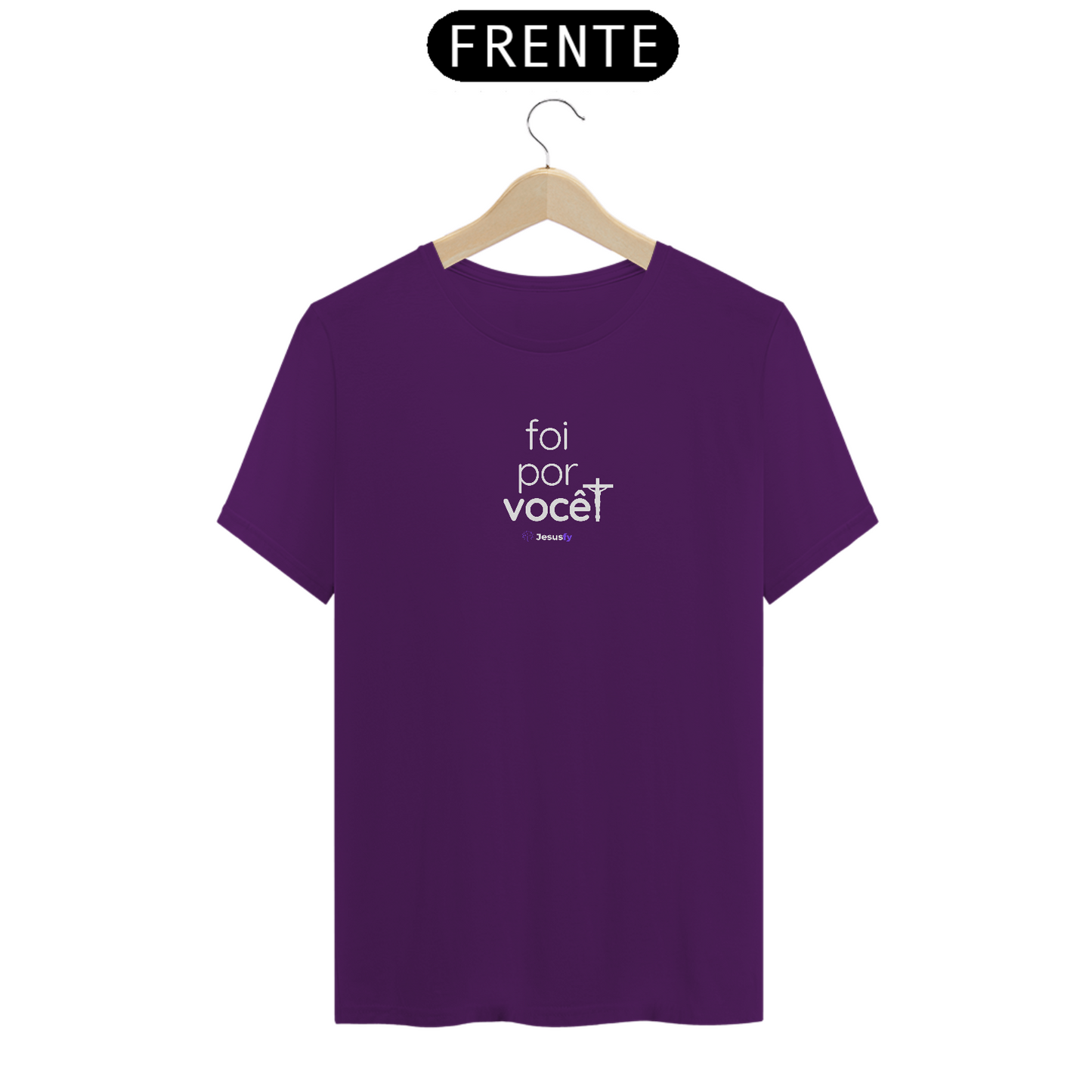 Camiseta Foi por Você Jesusfy - Escura
