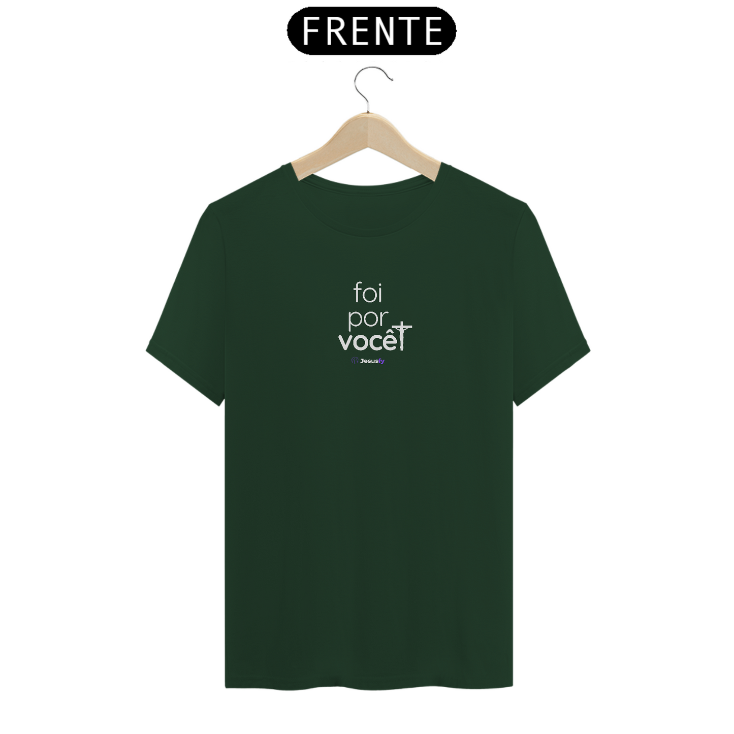 Camiseta Foi por Você Jesusfy - Escura