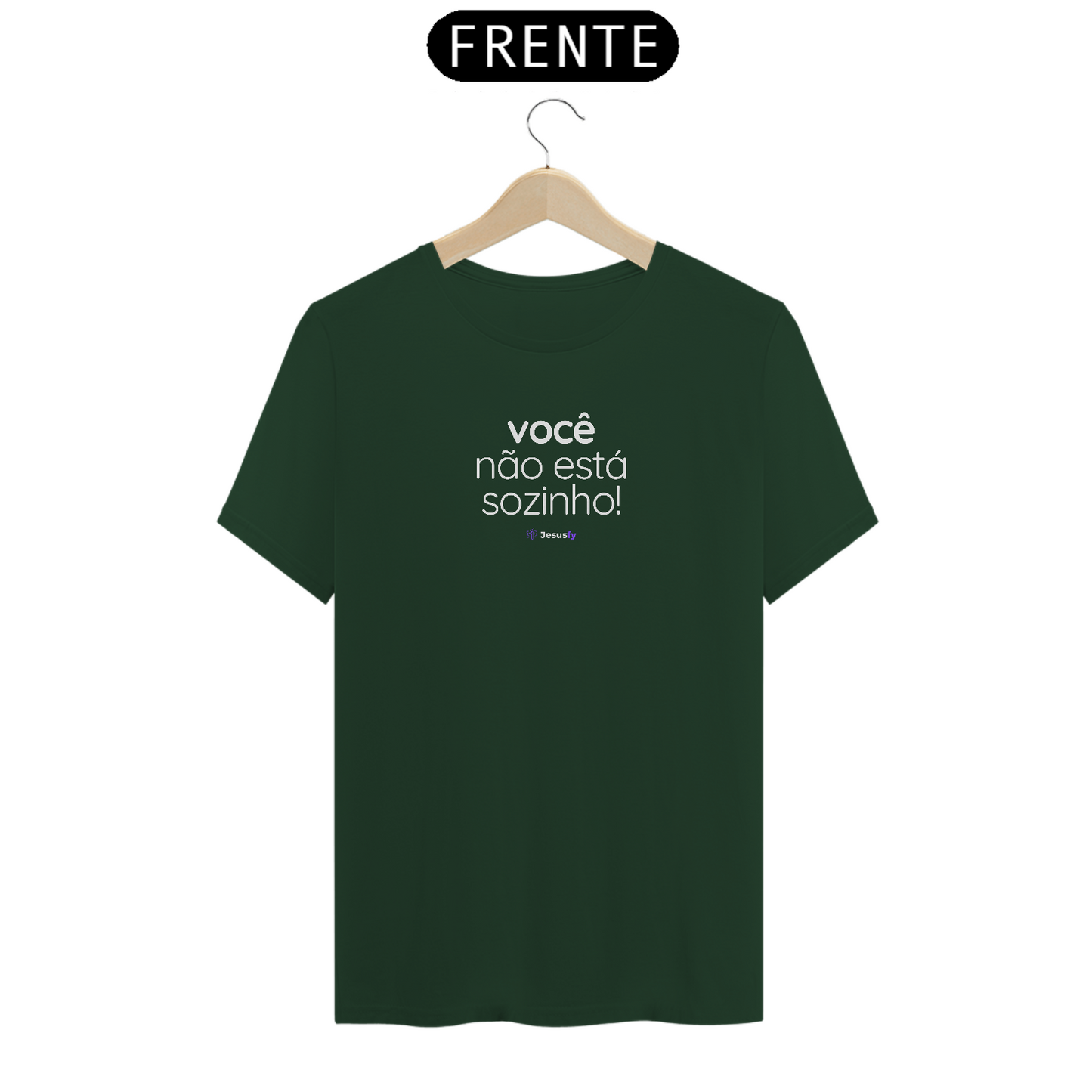 Camiseta Você Não Está Sozinho Jesusfy - Escura