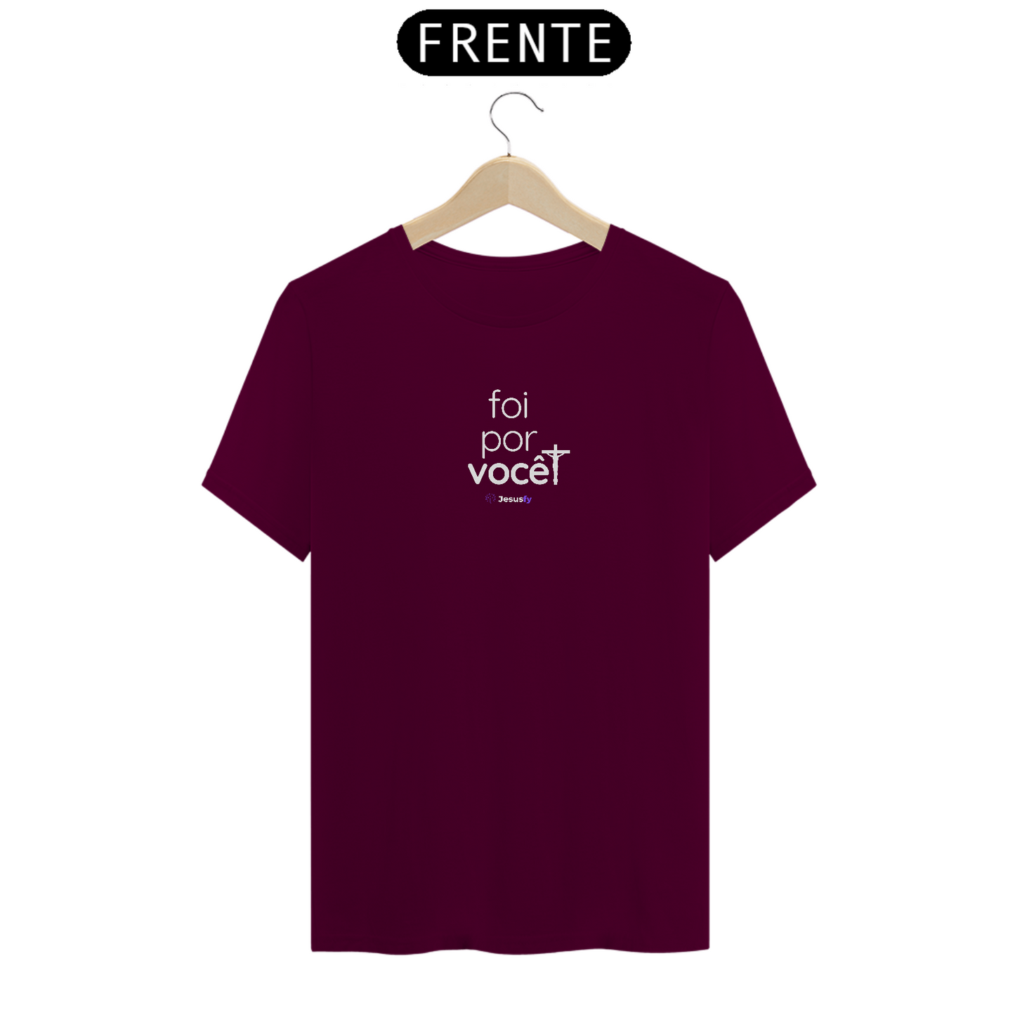 Camiseta Foi por Você Jesusfy - Escura