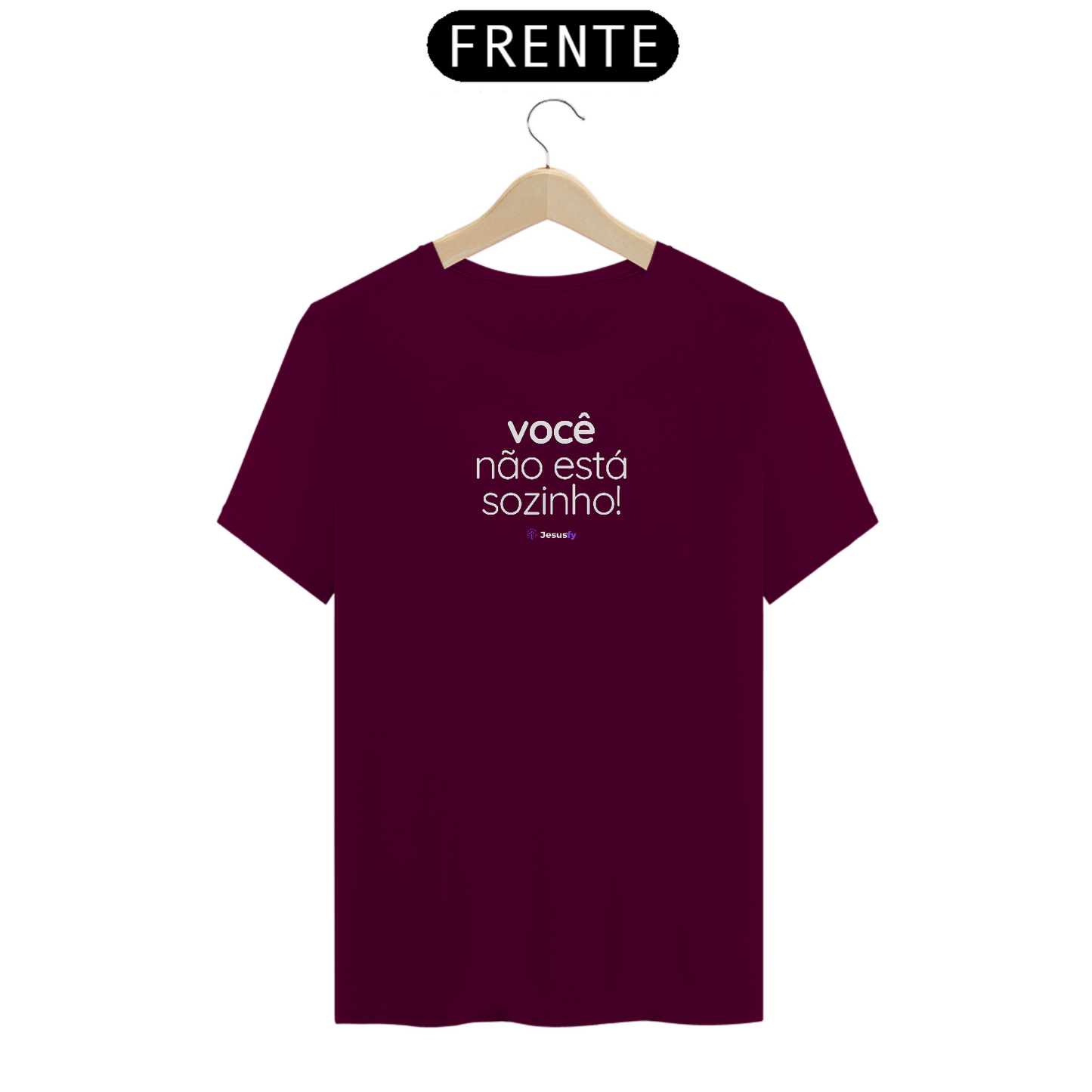 Camiseta Você Não Está Sozinho Jesusfy - Escura