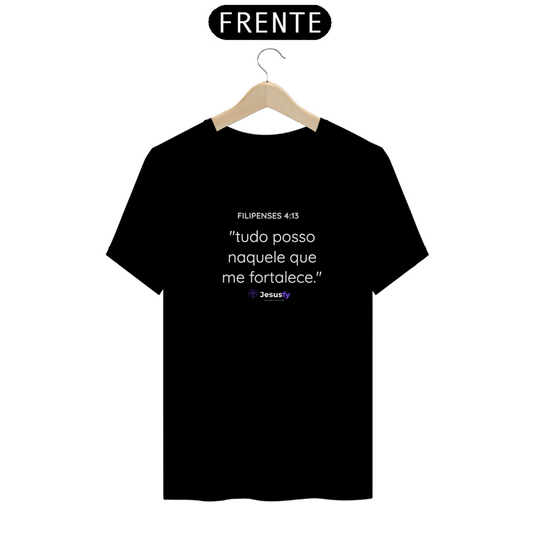 Camiseta Filipenses 4:13 Jesusfy - Escura
