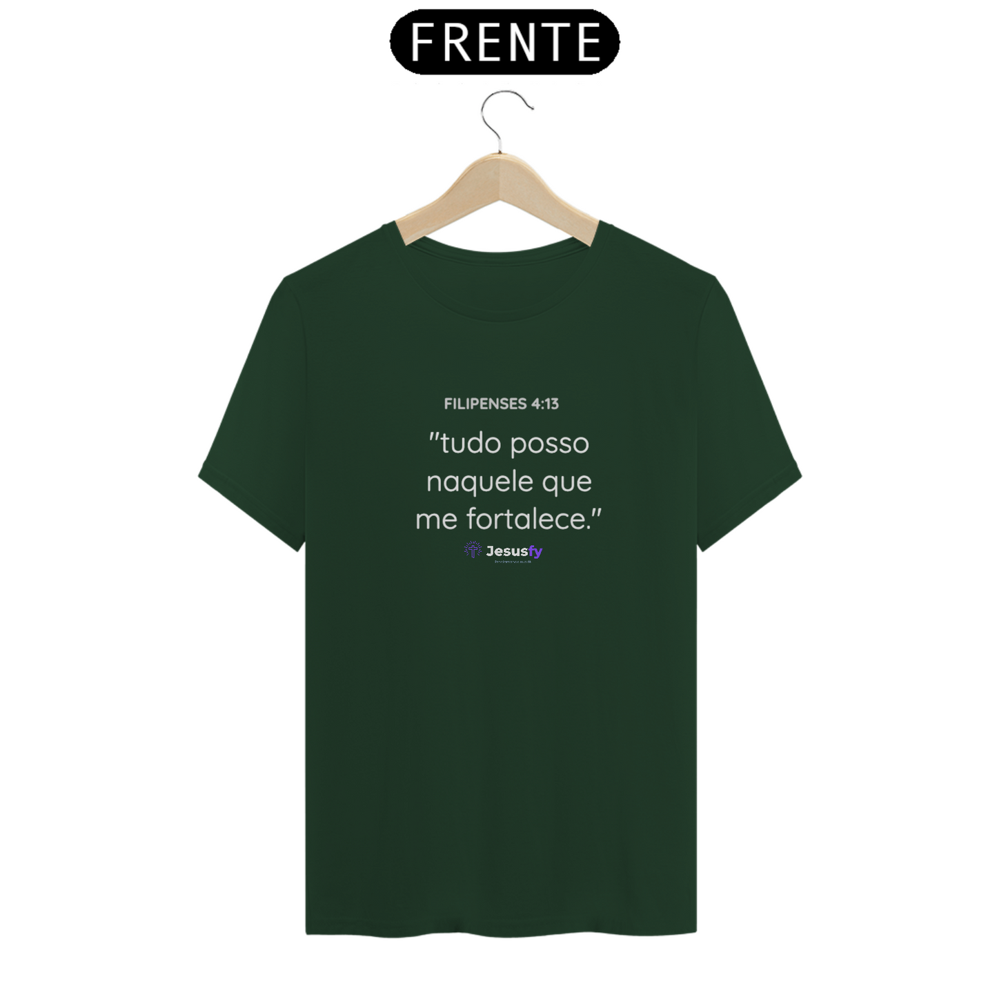 Camiseta Filipenses 4:13 Jesusfy - Escura